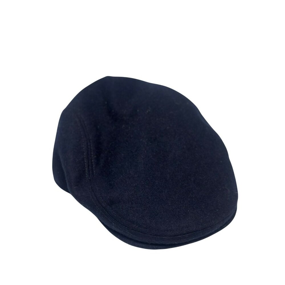 VTG Major Wool Blend Quilted Beret – Mens Medium, Dark Blue/Black, Classic Style
